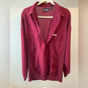 Vintage Members Only Long Sleeve Collared Pullover Shirt XLT